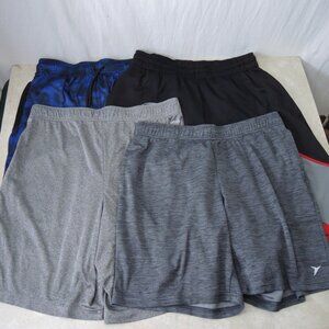 Bundle of 4 Men's Gym Shorts Athletic Wear Nike, Tek Gear, And1, Old Navy Size M